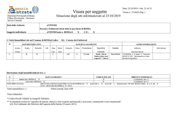 Visura Catastale